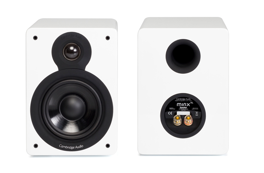 Cambridge MinxXL Bookshelf Speakers (white)(pair) - Click Image to Close